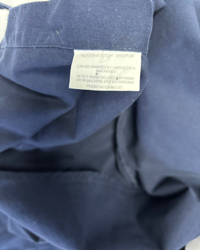 Tommy Hilfiger Classic Navy Blue Long Sleeve Button-Down Shirt