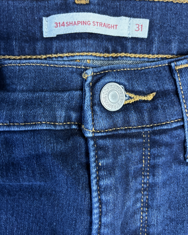 Levi's 314 Shaping Straight Dark Blue Jeans