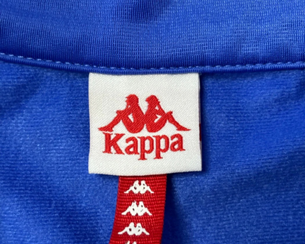 Kappa Blue Vintage-Style Logo Tape Track Jacket