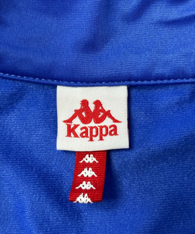 Kappa Blue Vintage-Style Logo Tape Track Jacket