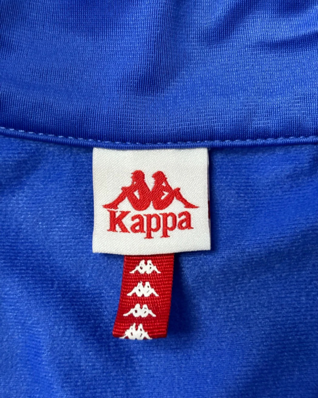 Kappa Blue Vintage-Style Logo Tape Track Jacket