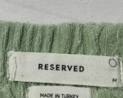 Reserved Green Terry Towelling Jogger Pants