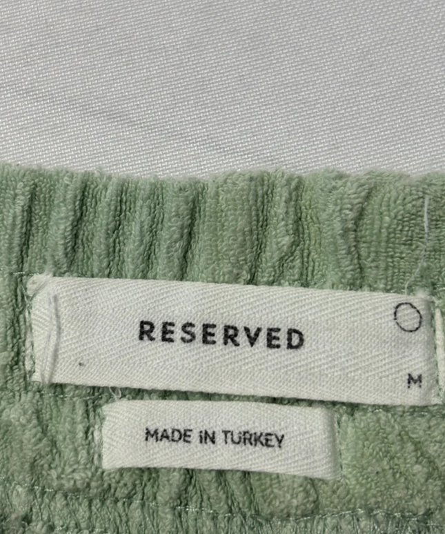 Reserved Green Terry Towelling Jogger Pants