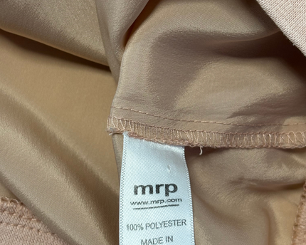 RT Beige Satin Lightweight Bomber Jacket