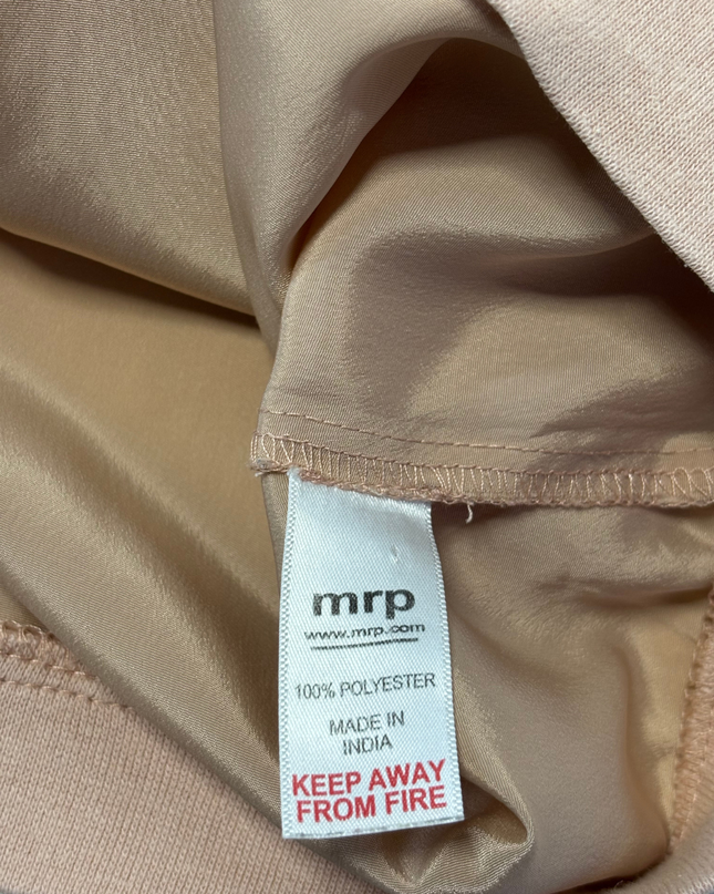 RT Beige Satin Lightweight Bomber Jacket