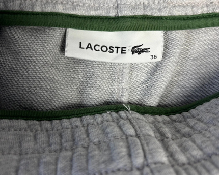 Lacoste Grey Wide Leg Cotton-Blend Sweatpants