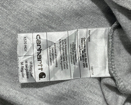 Carhartt Grey Short Sleeve Work Polo Shirt