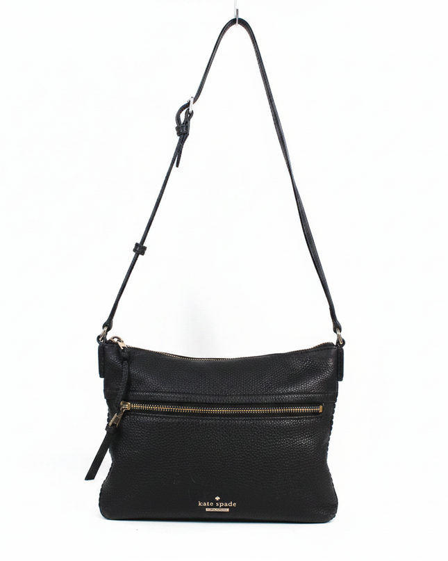 Kate Spade Black Pebbled Leather Crossbody Bag