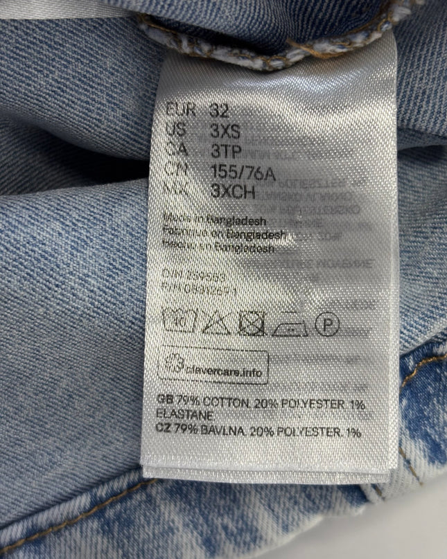 DIVIDED H&M Light Blue Acid Wash Denim Mini Dress