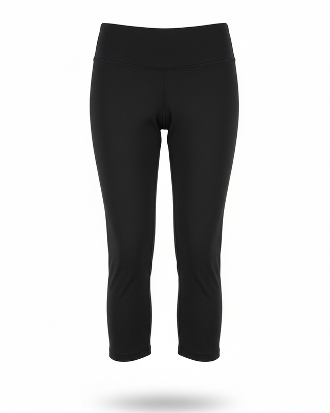Lululemon Black Mid-Rise Cropped Yoga Leggings