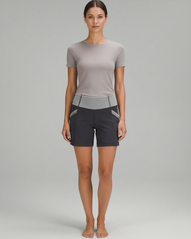 Lululemon Grey Padded Cycling Sports Shorts