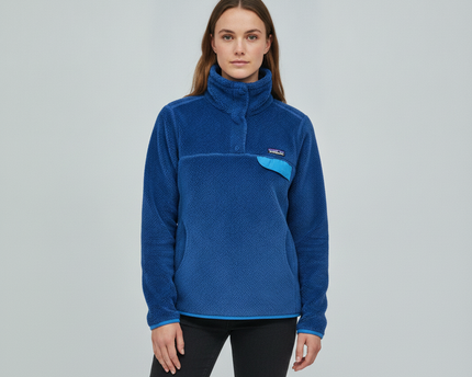 Patagonia Blue Fleece Snap-T Pullover Sweatshirt