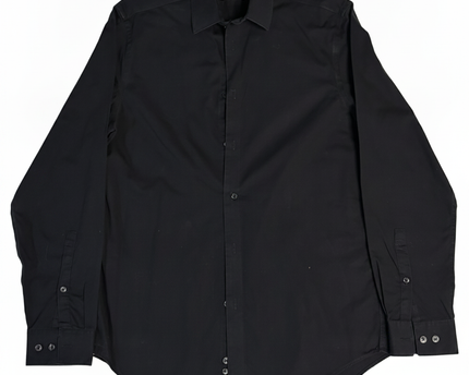 Calvin Klein Black Steel+ Slim Fit Herringbone Dress Shirt