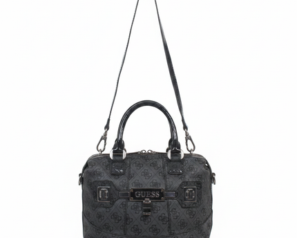 Guess Black Monogram Satchel Bag