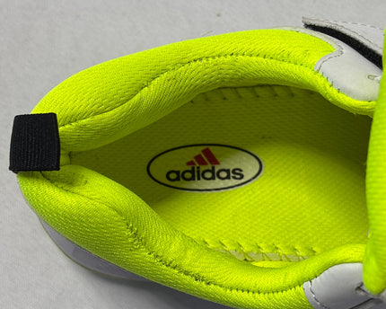 Adidas White Three-Stripes Cricket Shoes