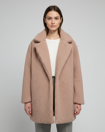 Polly Pink Teddy Faux Fur Coat
