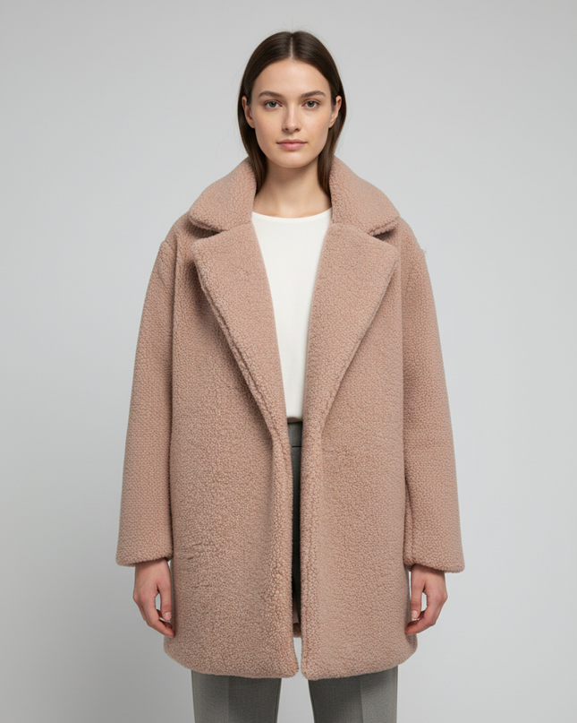 Polly Pink Teddy Faux Fur Coat