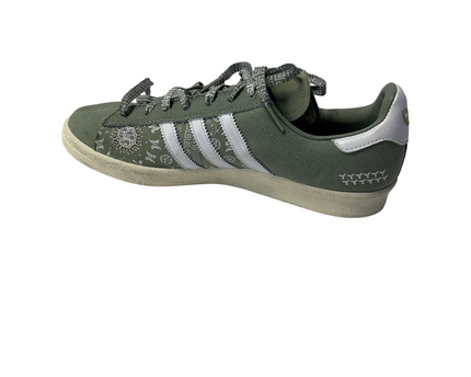 Adidas Olive Green Three Stripes Graphic Campus Sneakers