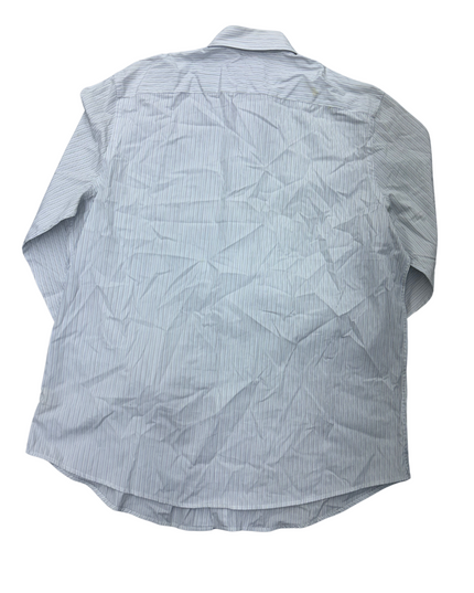 Lacoste Button-Up Shirt - White Striped - XL