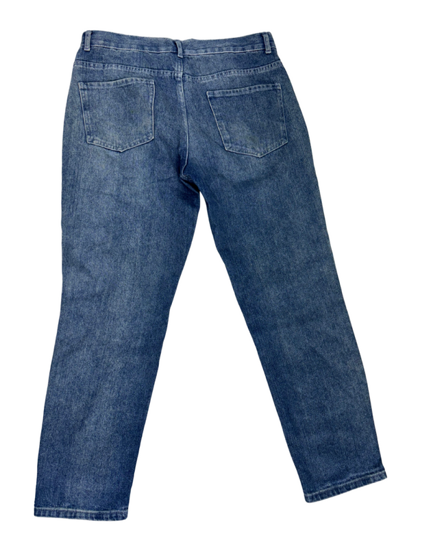 Calzedonia Embellished Rhinestone High-Rise Blue Jeans - L | Waist: 31"