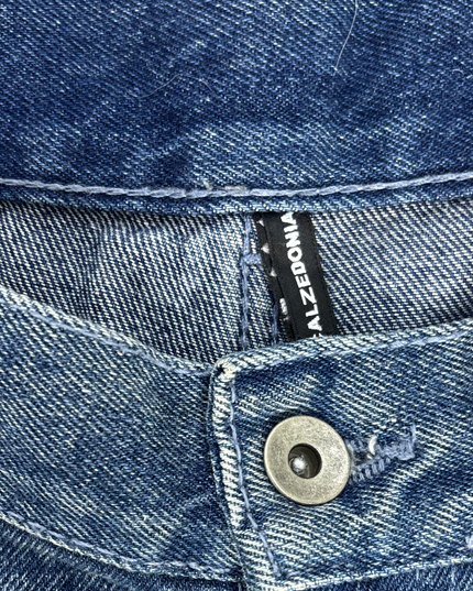 Calzedonia Embellished Rhinestone High-Rise Blue Jeans - L | Waist: 31"