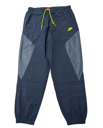 Nike Navy Blue & Grey Panel Windbreaker Track Pants
