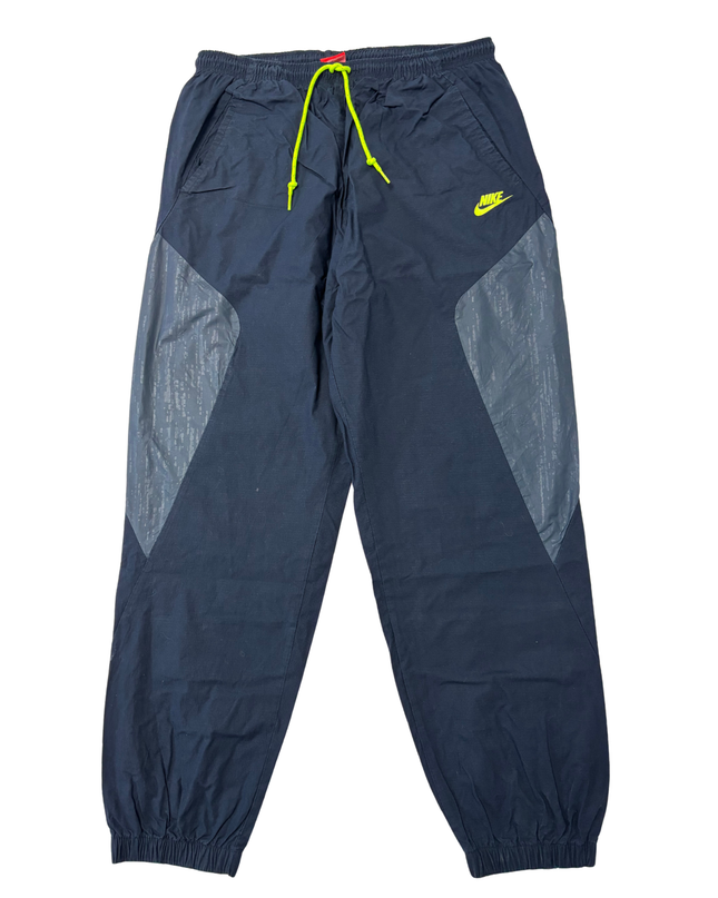 Nike Navy Blue & Grey Panel Windbreaker Track Pants