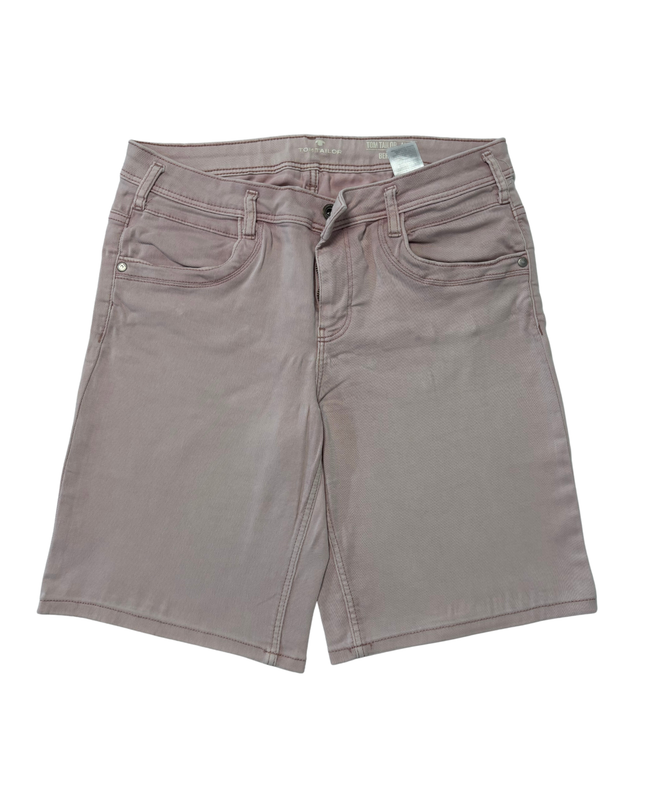 Tom Tailor Alexa Dusty Pink Bermuda Denim Shorts - M | Waist: 30"