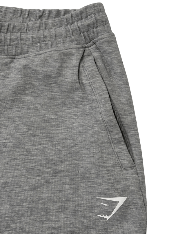 Gymshark Essential Heather Gray Fleece Joggers