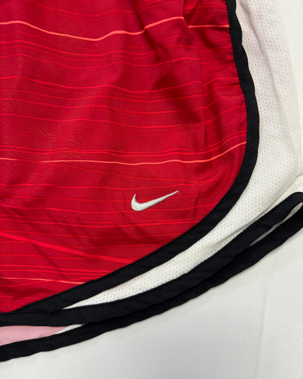Nike Dri-FIT Red Striped With White Side Panels Running Shorts - XS  | Waist: 24"
