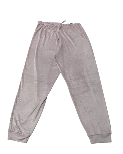 Juicy Couture Dusty Lilac Velour Rhinestone Logo Sleep Joggers