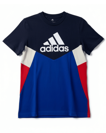 Adidas Youth Colorblock Navy/Blue/Red Performance T-Shirt