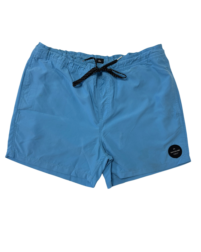 Quiksilver Sky Blue Drawstring Swim Shorts - L | Waist: 34"
