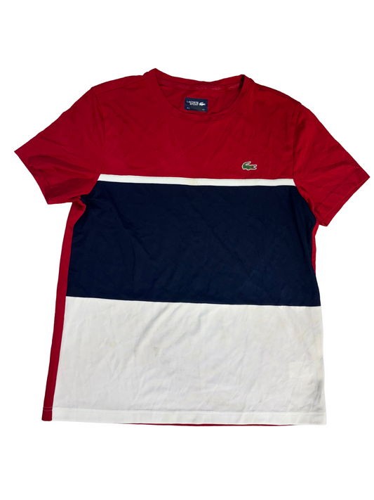 Lacoste Sport Mulit-Color Block Crew Neck Breathable T-shirt - M