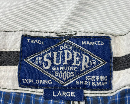 Superdry Blue Checkered Grid Pattern Shorts