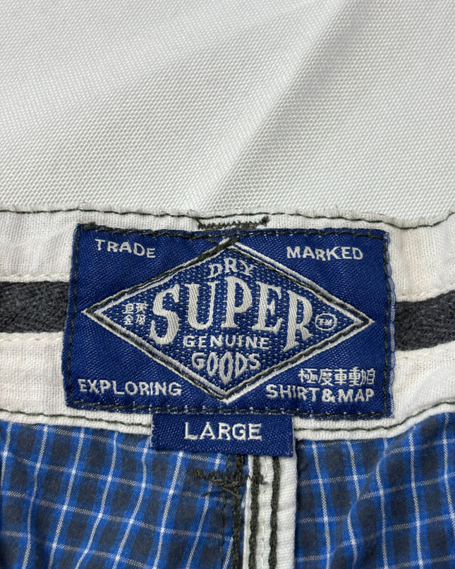 Superdry Blue Checkered Grid Pattern Shorts