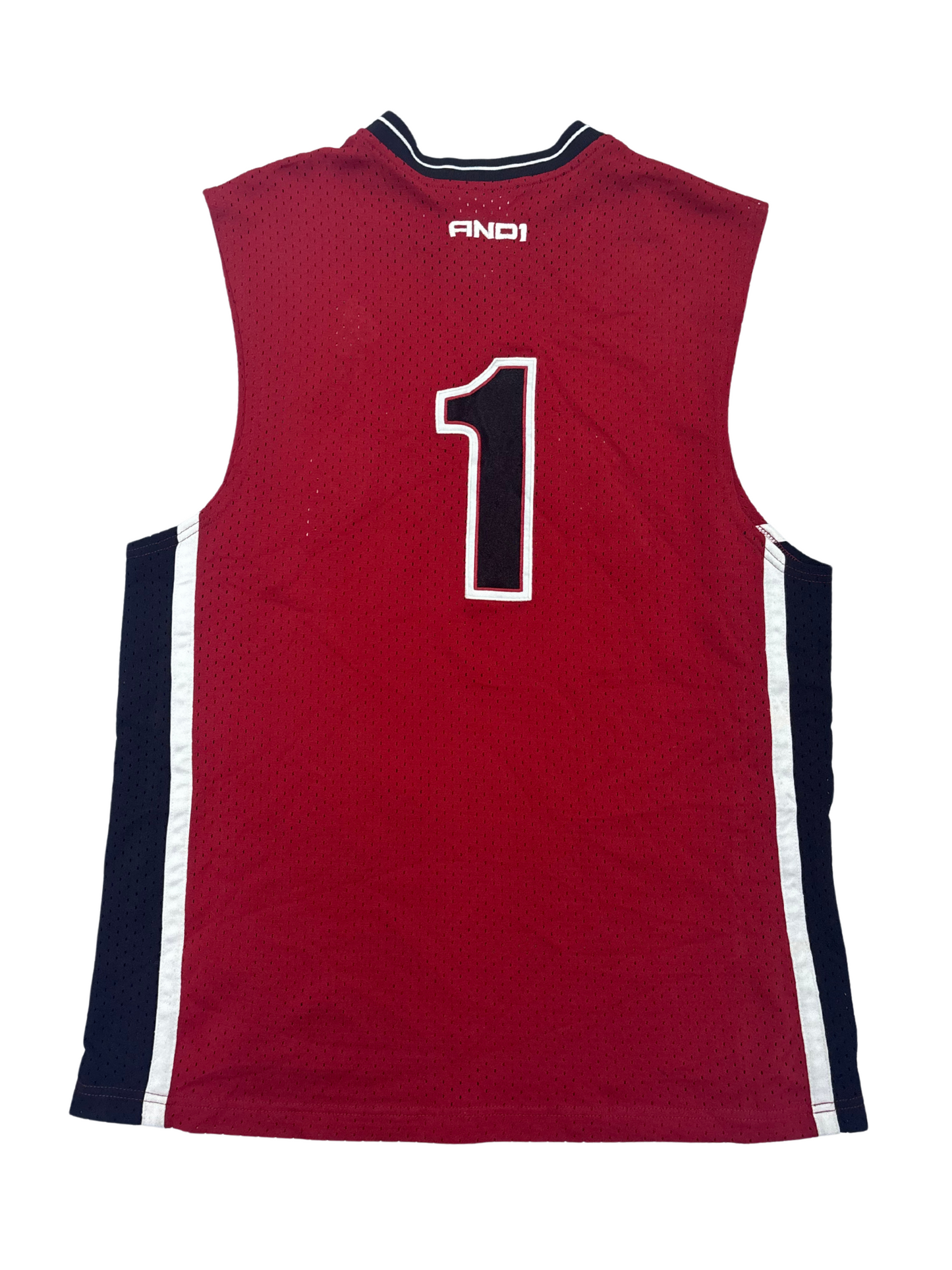Vintage AND1 Red Basketball Jersey – Number 1 - L