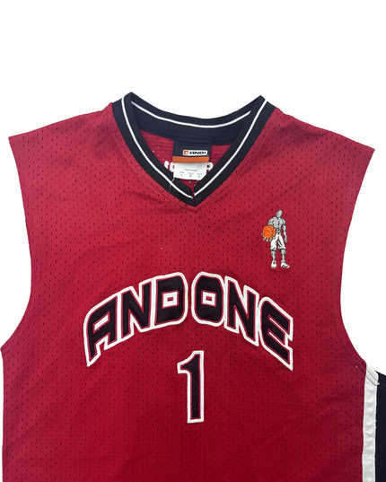 Vintage AND1 Red Basketball Jersey – Number 1 - L
