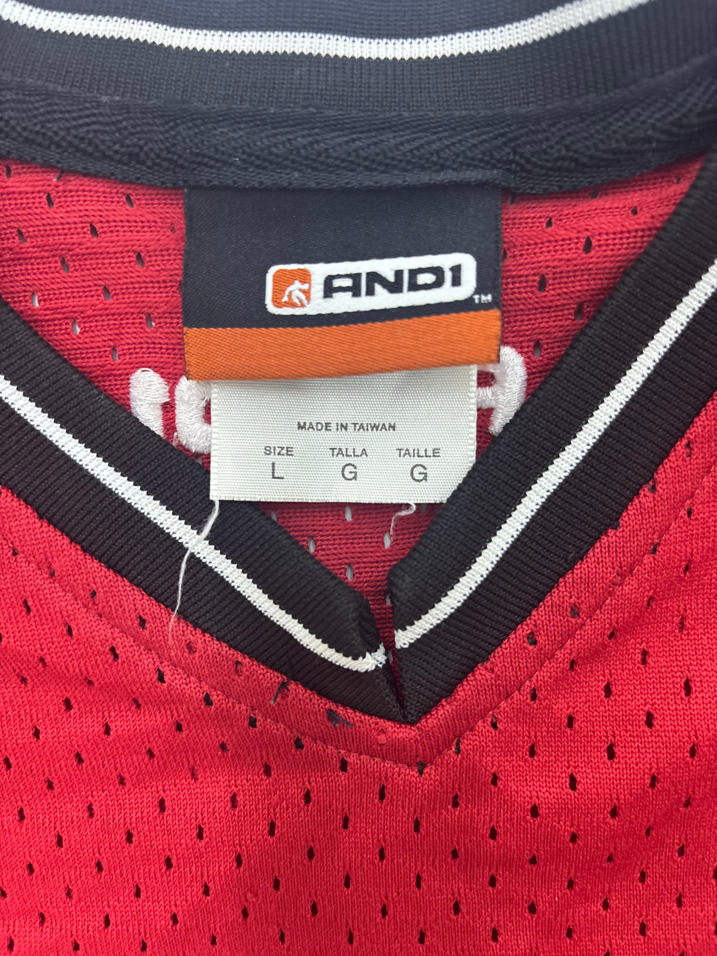 Vintage AND1 Red Basketball Jersey – Number 1 - L