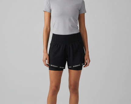 Lululemon Black High-Performance Tight Fit Athletic Shorts