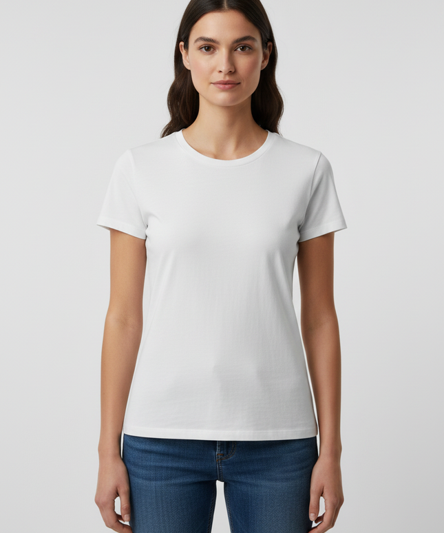 Abercrombie & Fitch White A&F Essentials Baby Tee