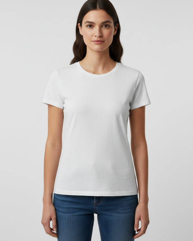 Abercrombie & Fitch White A&F Essentials Baby Tee