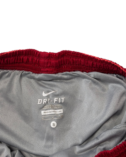 Nike Dri-FIT Red Striped With White Side Panels Running Shorts - XS  | Waist: 24"