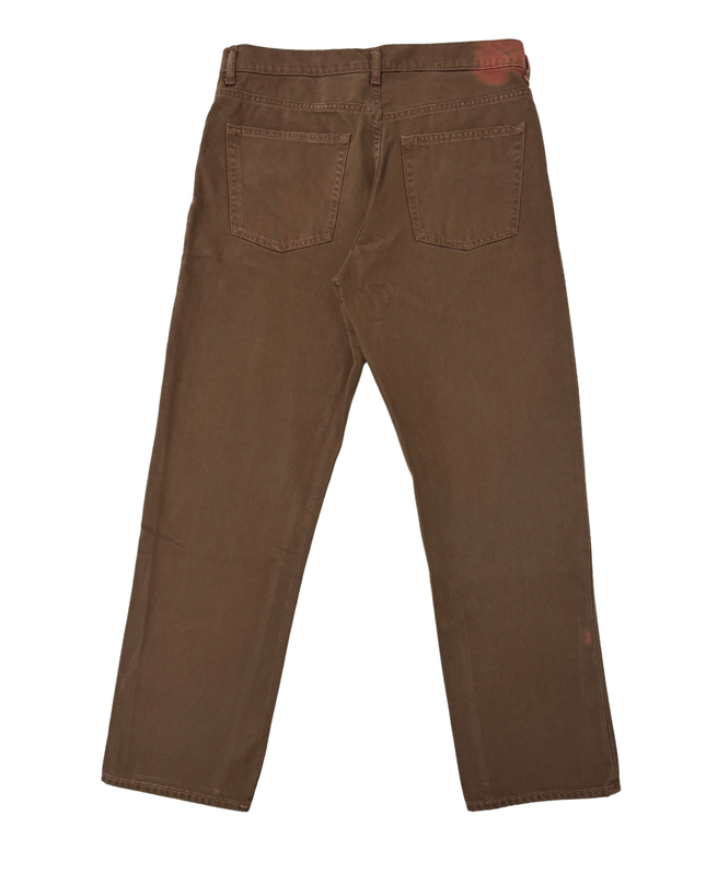 Vailent Classic Brown Straight Fit Cotton Pants