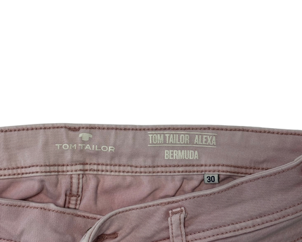 Tom Tailor Alexa Dusty Pink Bermuda Denim Shorts - M | Waist: 30"