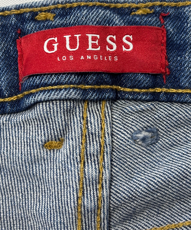 Guess Embellished Skinny Fit Mid-Wash Jeans