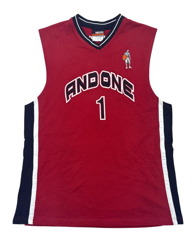 Vintage AND1 Red Basketball Jersey – Number 1 - L