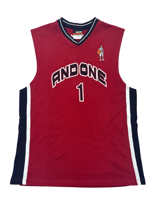 Vintage AND1 Red Basketball Jersey – Number 1 - L