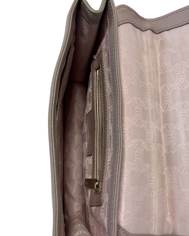 Ted Baker London Mauve Pebbled Quilted Flap Chain Shoulder Bag