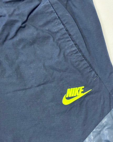 Nike Navy Blue & Grey Panel Windbreaker Track Pants